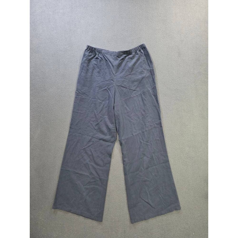 Go Silk Go Luxe Wide 100% silk Pants Relaxed Wide Leg Elastic Pet M A010829 - Picture 3 of 11